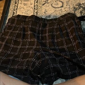 Stylish Black Plaid Women's Shorts